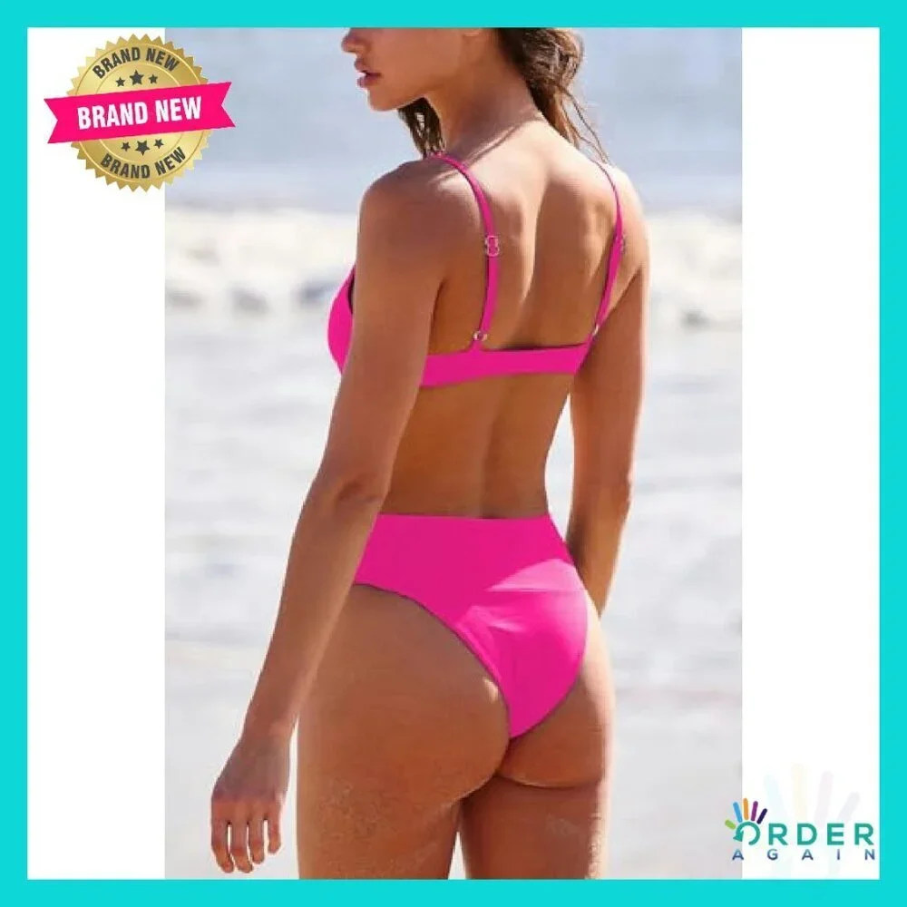 Sexy Knot Bikini Set Adjustable Straps Cheeky Bottom Y2K Chic Summer Swimwear